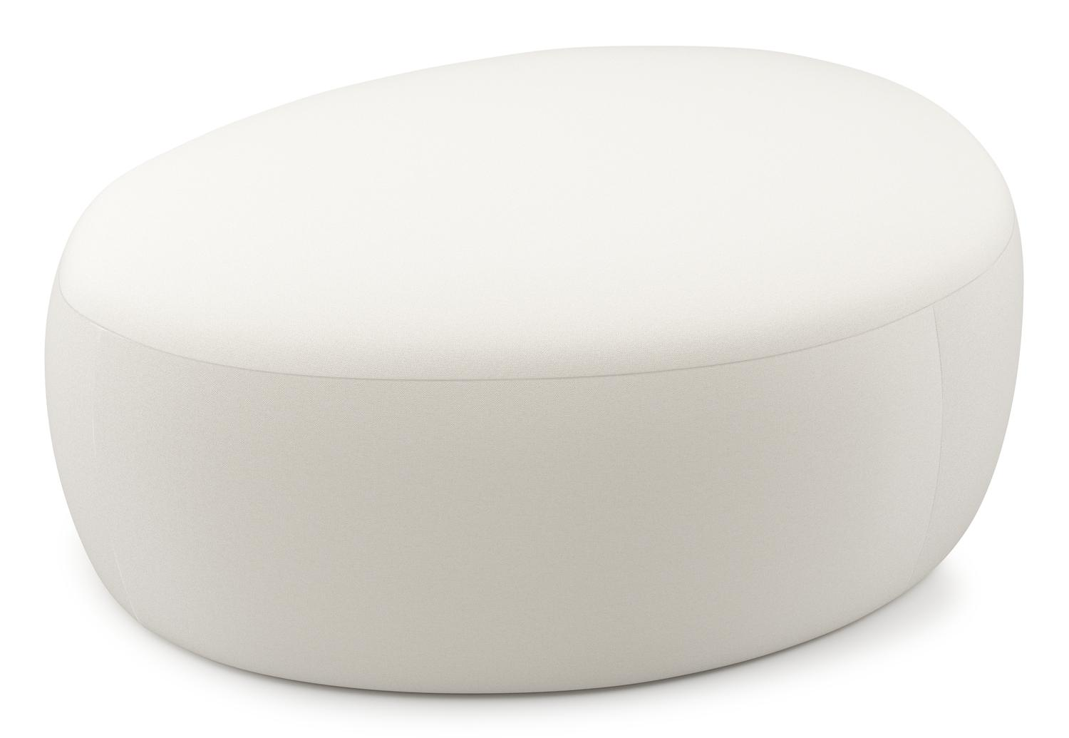 Amico poef in Natte White All Weather Sunbrella® Luxe