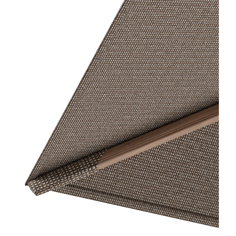 Rufina zweefparasol tiltfunctie in houtlook aluminium en parasoldoek in All Weather Solica Firenze Earth - L1 400 x L2 300 cm (zonder voet)