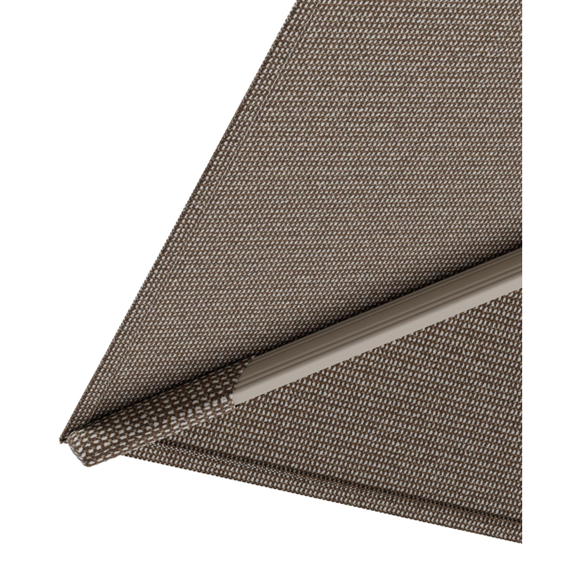 Parasol pendant Rufina avec fonction tilt en aluminium beige et toile de parasol en All Weather Solica Firenze Earth - Lg.1 400 x Lg.2 300 cm (sans pied de parasol