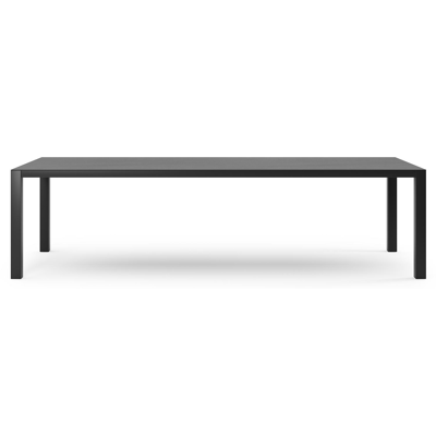 Como tuintafel in zwart aluminium en volkeramiek basalt black - L 280 x B 110 x H 75 cm