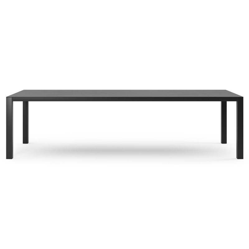 Table de jardin Como en aluminium noir et céramique pleine basalt black - Lg 280 x Larg. 110 x H 75 cm