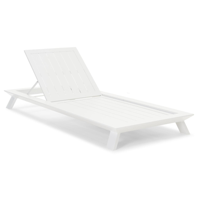 Cesano verstelbaar ligbed in wit aluminium met marbella beige all weather cosytica kussen