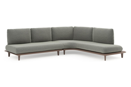 Chaise longue links + 2-zit