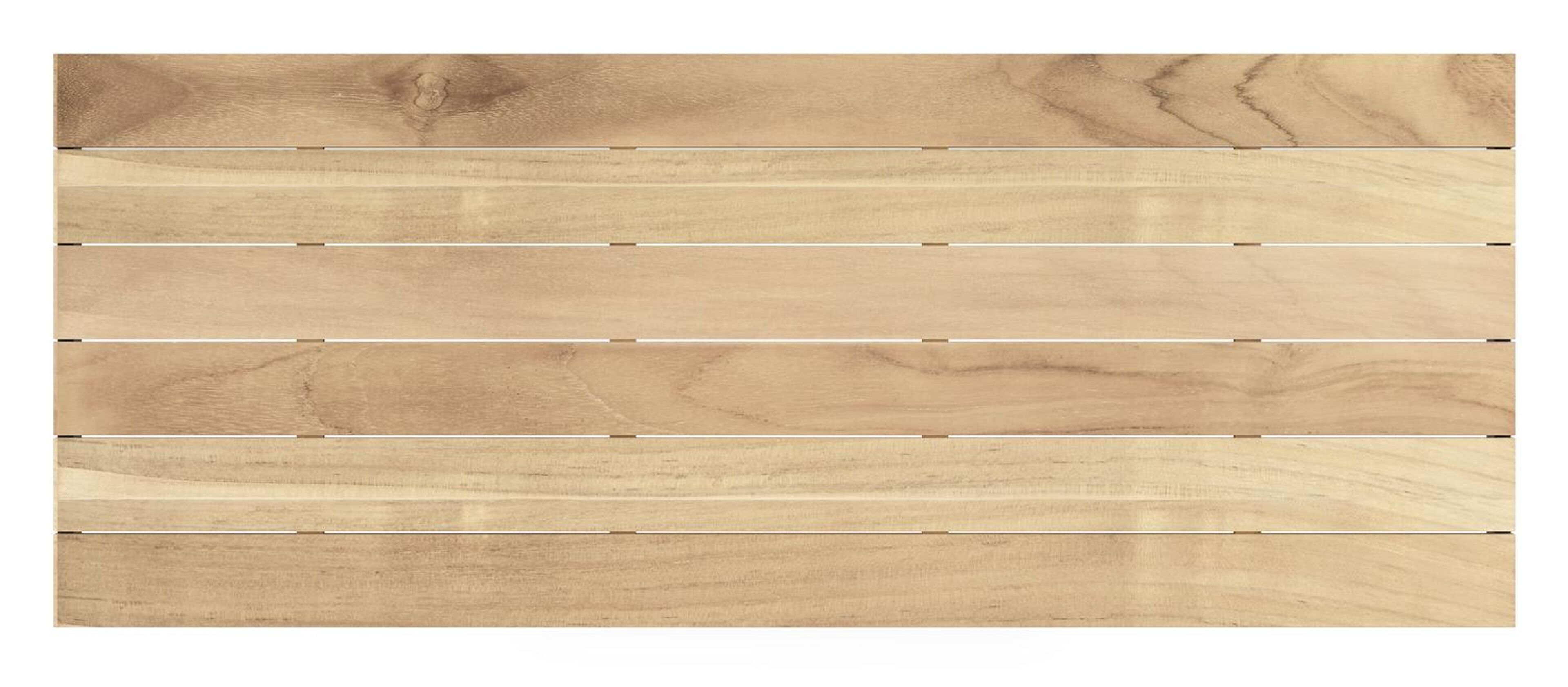Nano tuintafel rechthoekig in zwart aluminium en teak - L 280 x B 110 x H 75 cm