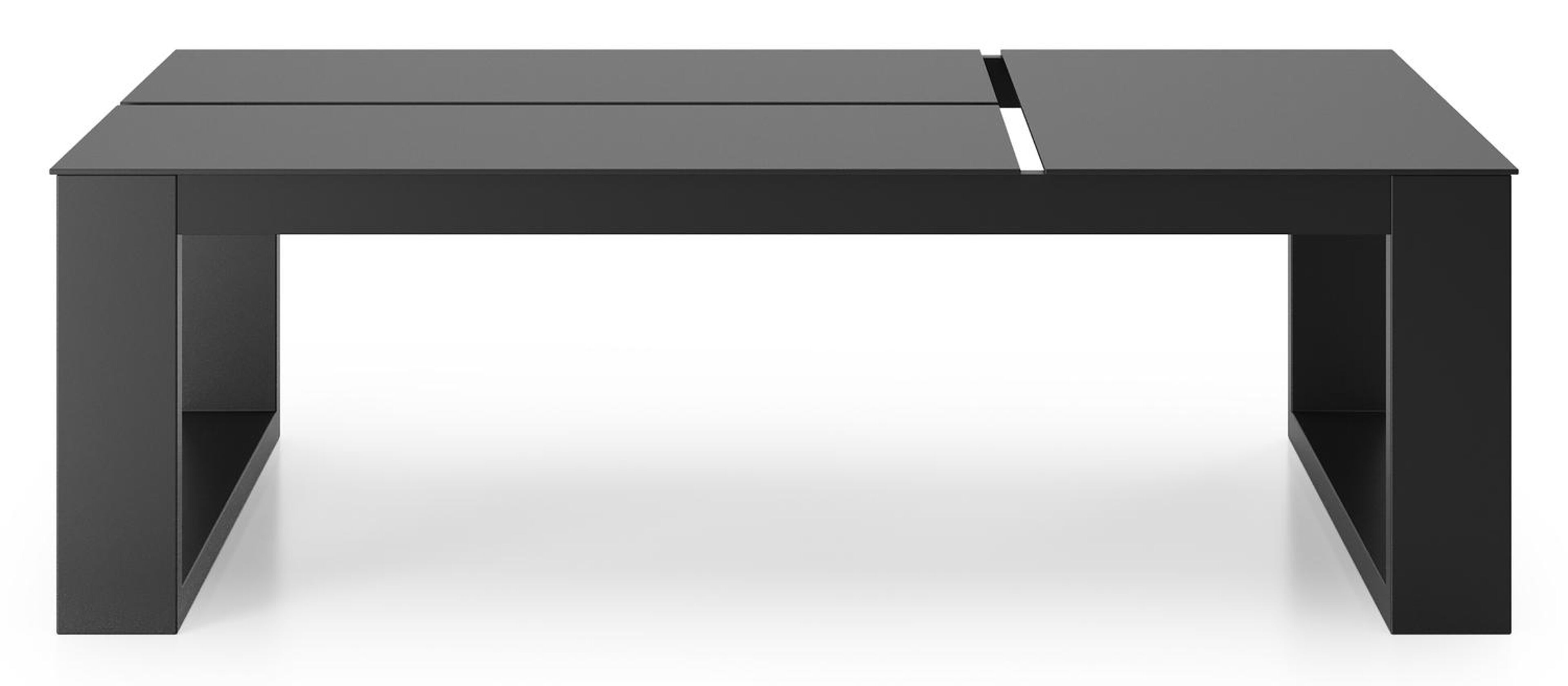 Table basse Verato en aluminium noir - Lg 120 x larg. 80 x H 39,5 cm