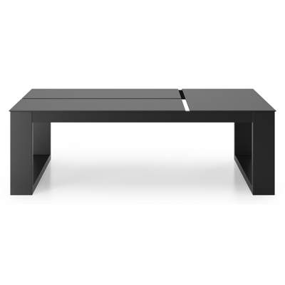 Verato loungetafel in zwart aluminium - L 120 x B 80 x H 39,5 cm