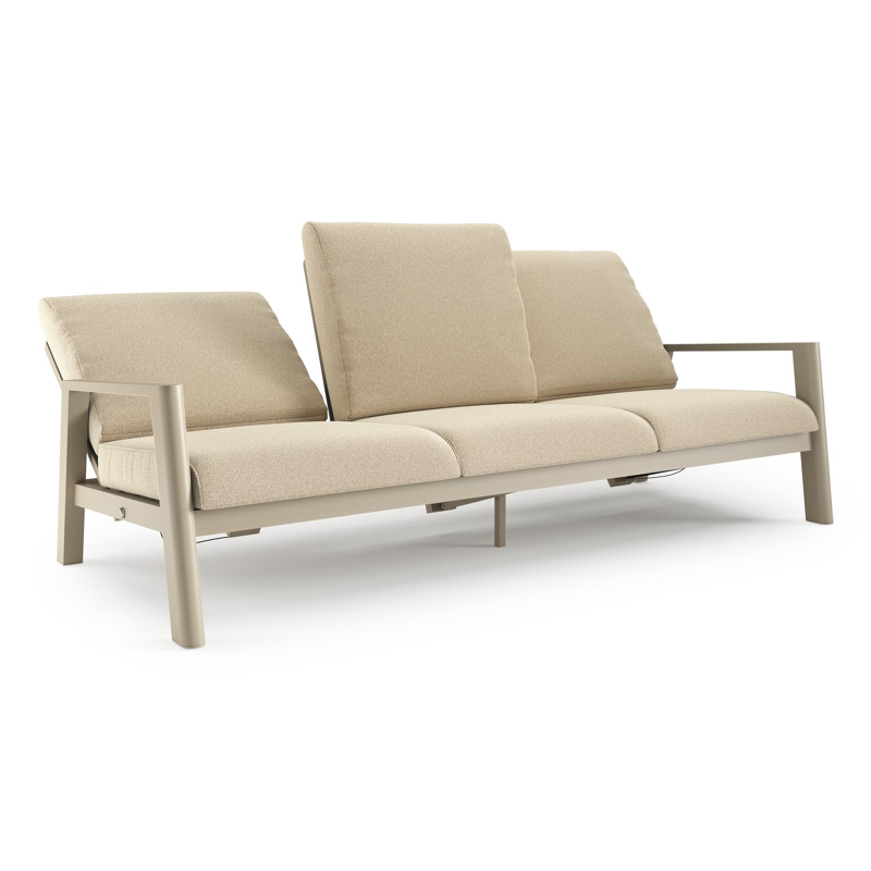 Cirello loungebank in beige aluminium met soul papyrus all weather solica kussen