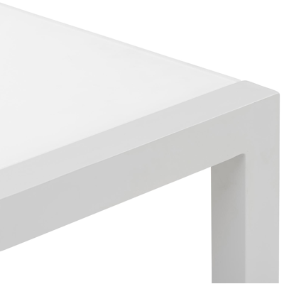 Calobra verlengbare tuintafel in wit aluminium en glas wit - L 220/330 x B 107 x H 75 cm
