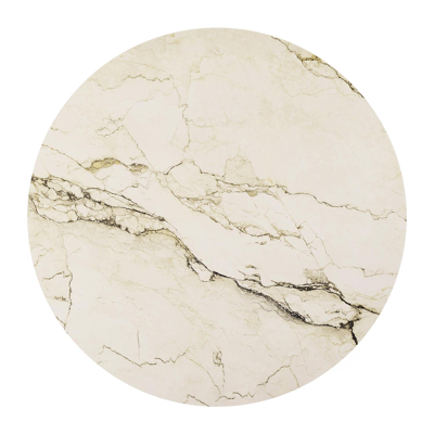 Donato tuintafel rond in wit aluminium en volkeramiek colorado dunes - Dia. 148 x H 75 cm