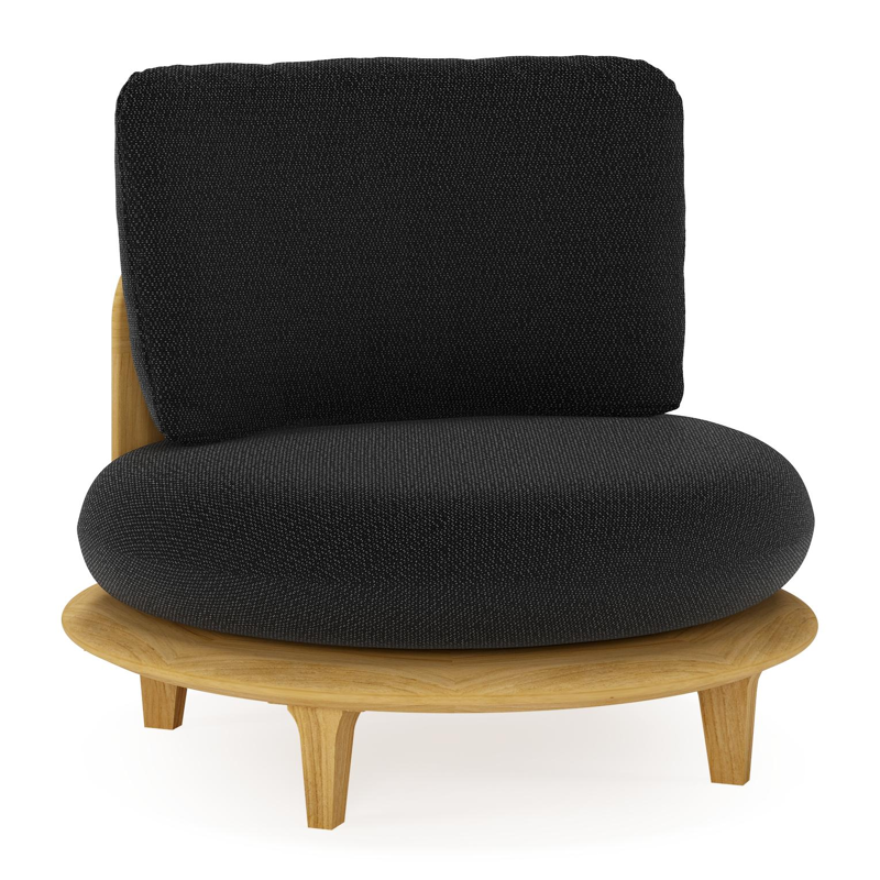 Bomero loungestoel in teak met lopi baribal all weather sunbrella® luxe kussen