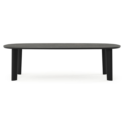 Amico tuintafel bombo in zwart aluminium en volkeramiek Black Obsession - L 270 x B 125 x H 73.5 cm