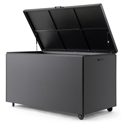 Kussenbox aluminium zwart B 164 x D 84 x H 99 cm