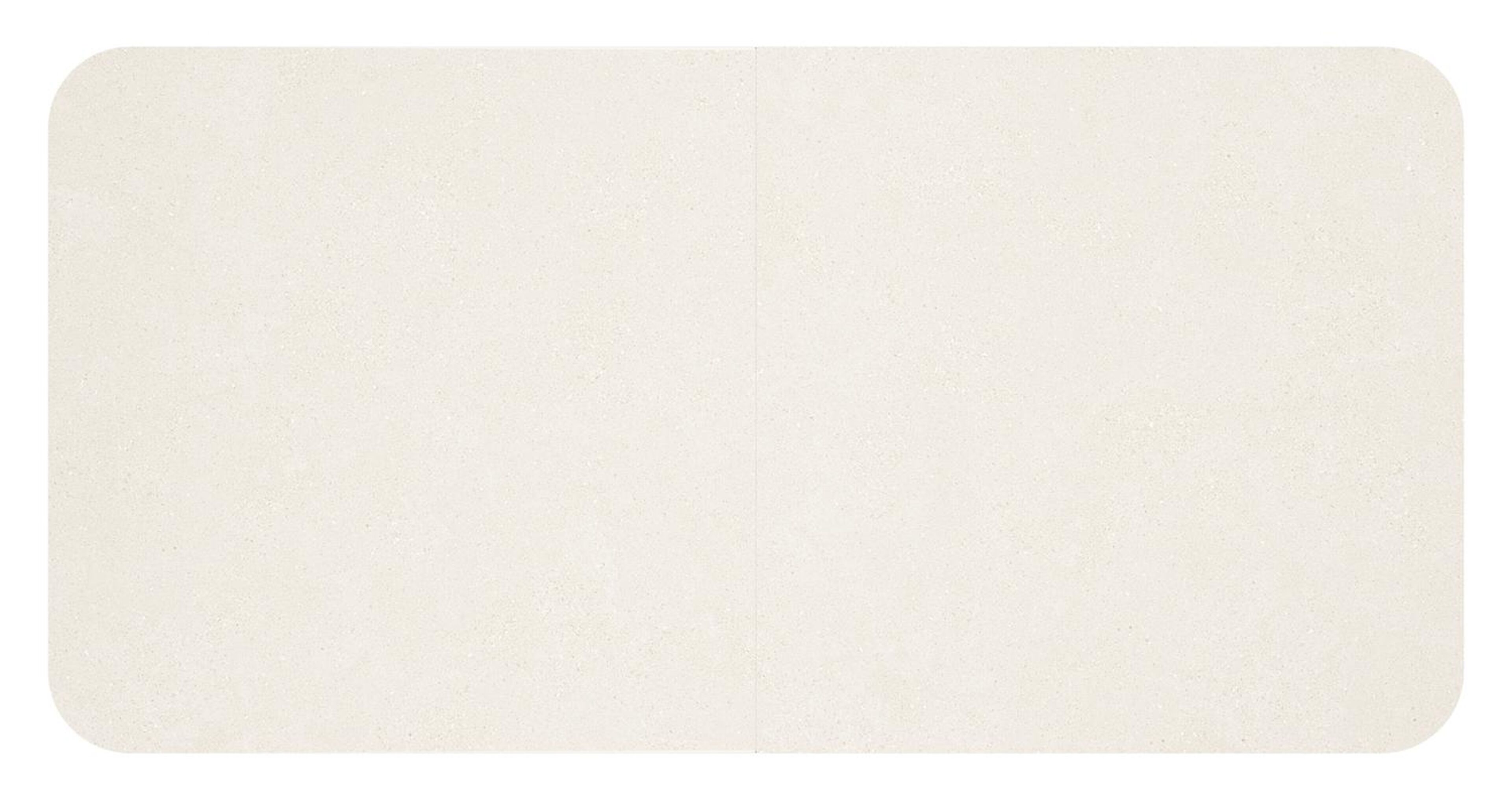 Estella verlengbare tuinset rechthoekig in wit aluminium en sintered stone Crema minerale met 10 Matera tuinstoelen