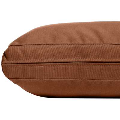 Caldela loungehoek in zwart aluminium met pumpkin polyester kussens en loungetafel