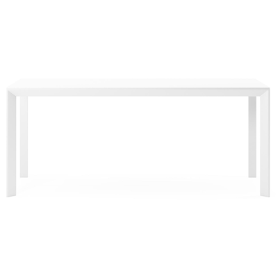 Malito tuintafel in wit aluminium en volkeramiek arctic white - L 180 x B 80 x H 75 cm