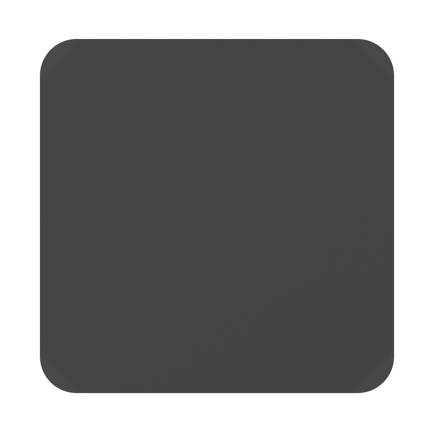 Table de jardin Orso carré arrondi en aluminium noir - Lg. 90 x Lrg. 90 x Haut. 75 cm