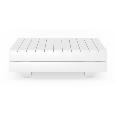 Bodino loungetafel in wit aluminium - L 83 x B 83 x H 25 cm