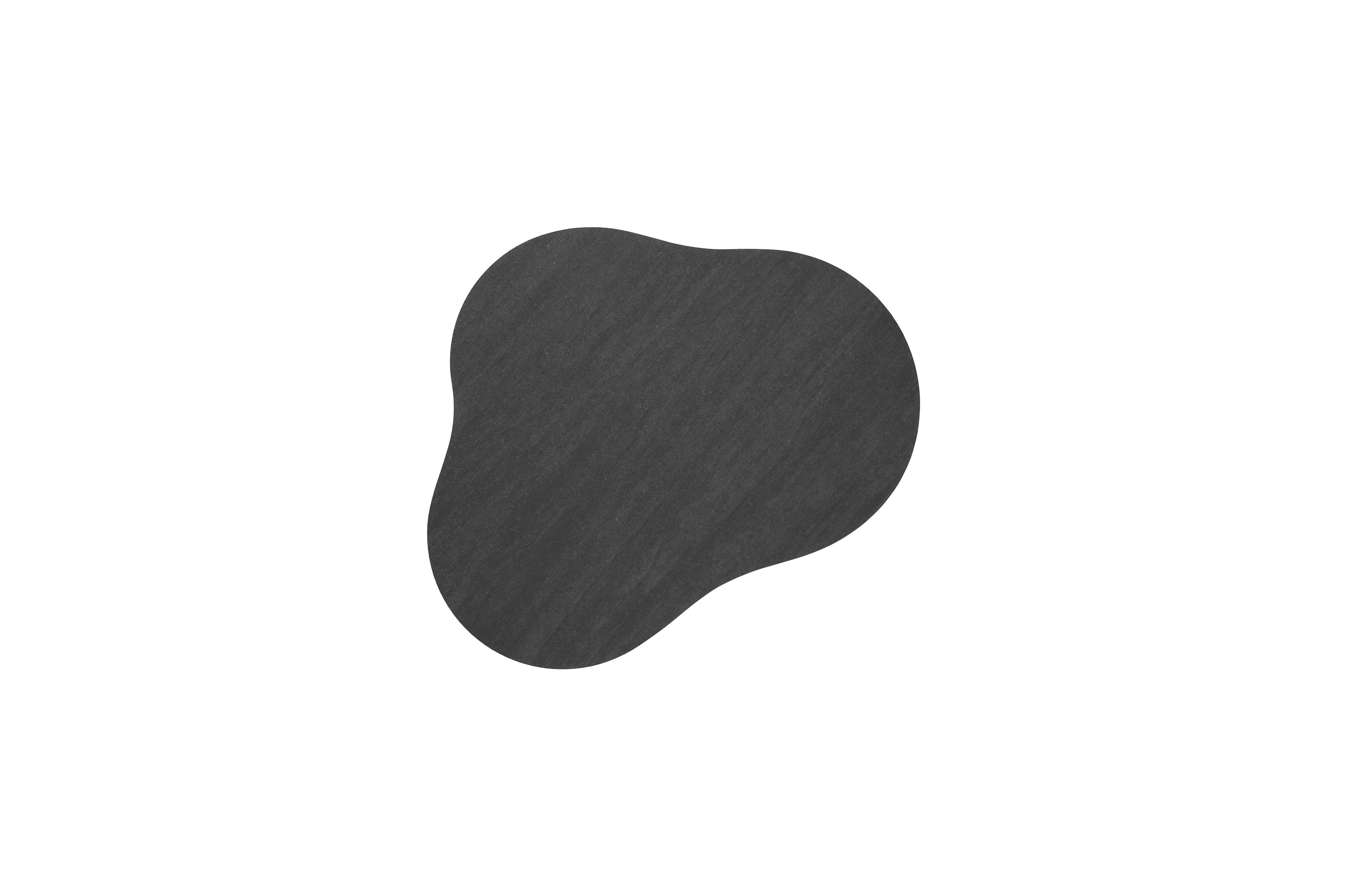 Lomano loungetafel cloud in wit aluminium en volkeramiek Basalt Black - L 131 x B 108 x H 25 cm