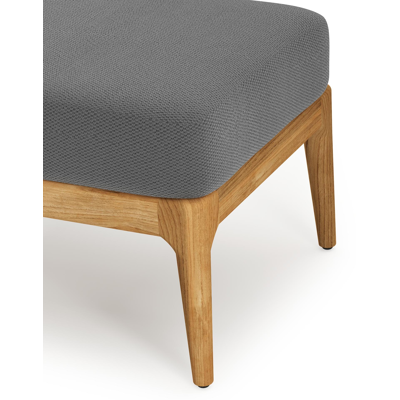 Pouf Orso en teck et coussins en all weather sunbrella® luxe Lopi Shadow