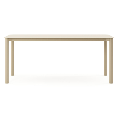 Orso tuintafel rechthoekig afgerond in beige aluminium - L 200 x B 80 x H 74.5 cm