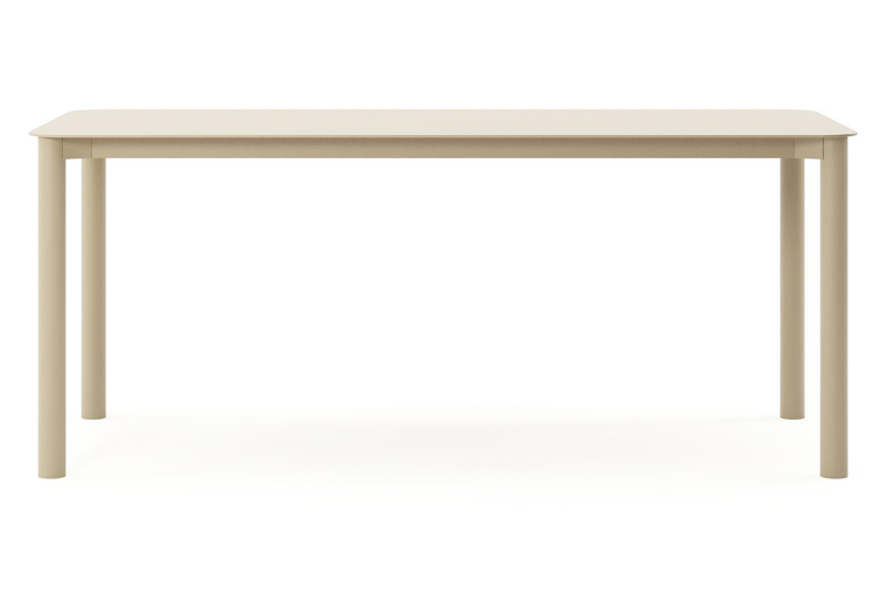 Orso tuintafel rechthoekig afgerond in beige aluminium - L 200 x B 80 x H 74.5 cm