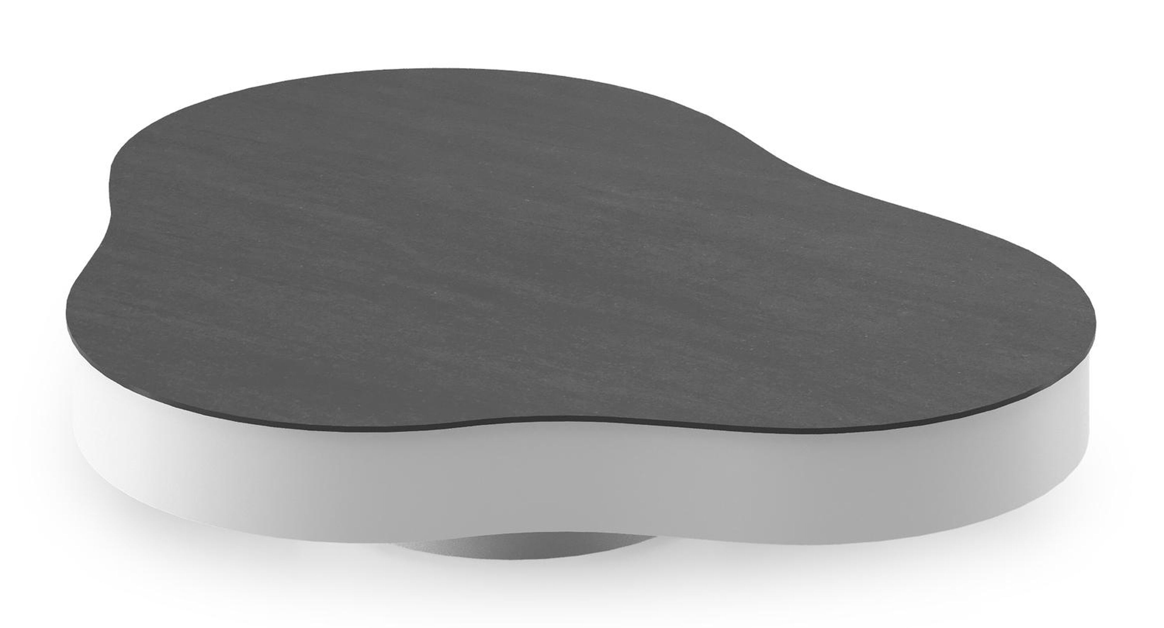 Lomano loungetafel cloud in wit aluminium en volkeramiek Basalt Black - L 131 x B 108 x H 25 cm