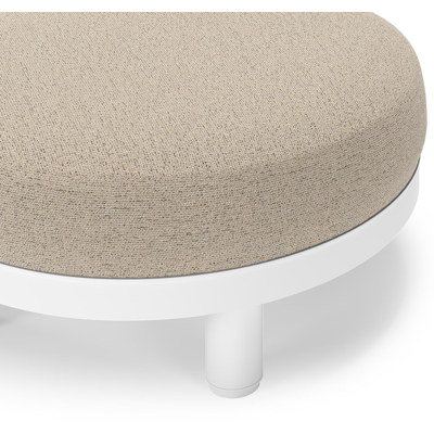 Donato lounge poef in wit aluminium met All Weather Cosytica Marbella Beige kussen