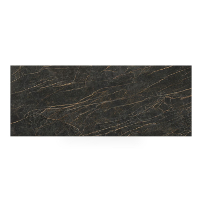 Pagino tuintafel rechthoekig in wit aluminium en volkeramiek Black Obsession - L 280 x B 110 x H 73.5 cm