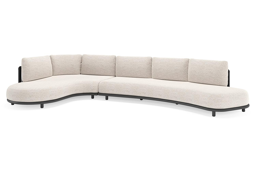 Chaise longue droite + 3-pl