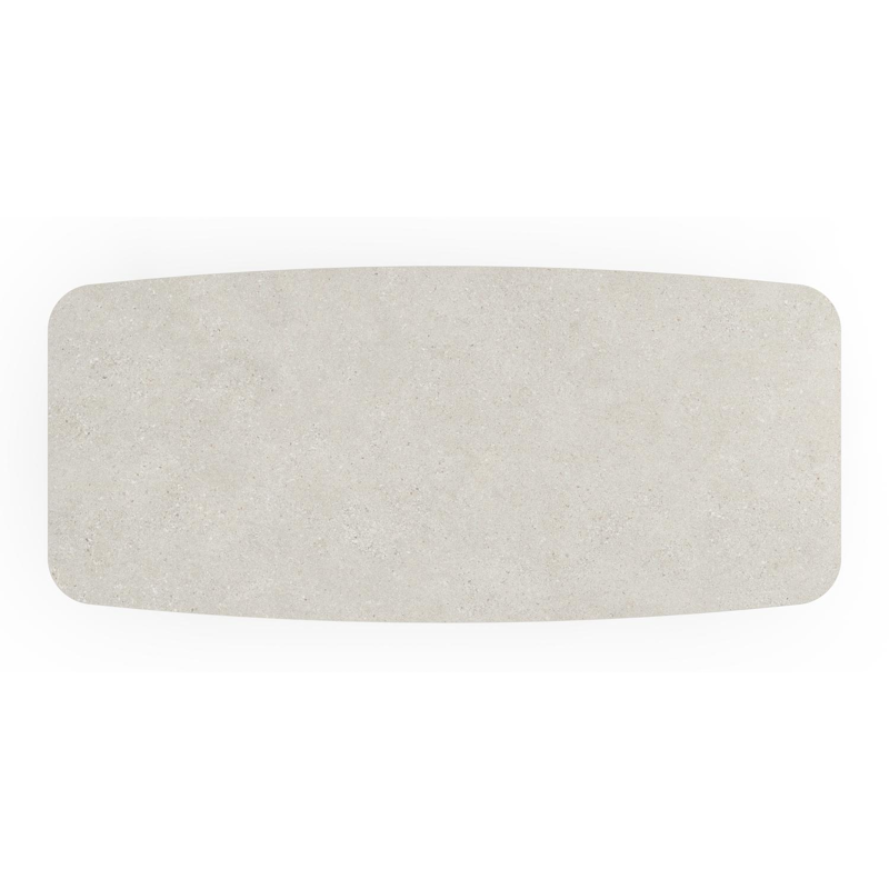 Pagino tuintafel in zwart aluminium en volkeramiek shilin - L 255 x B 115 x H 74 cm