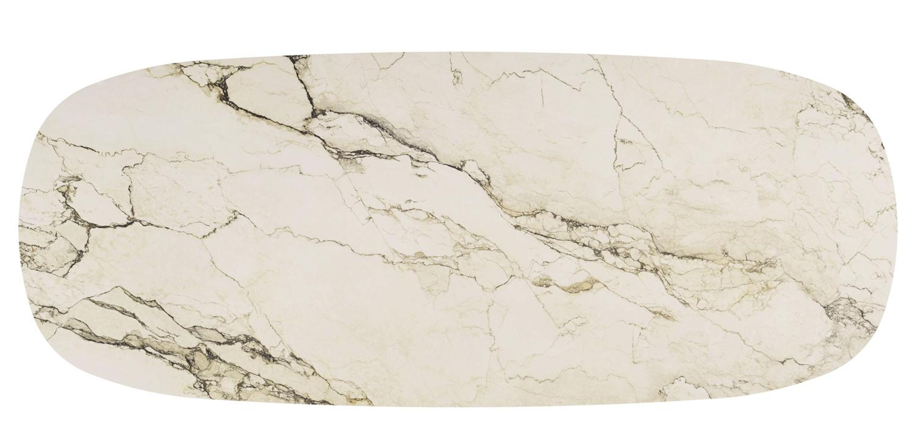 Table de jardin low dining Amico bombo en aluminium noir et céramique pleine Colorado Dunes - Lg. 320 x Lrg. 130 x Haut. 61 cm