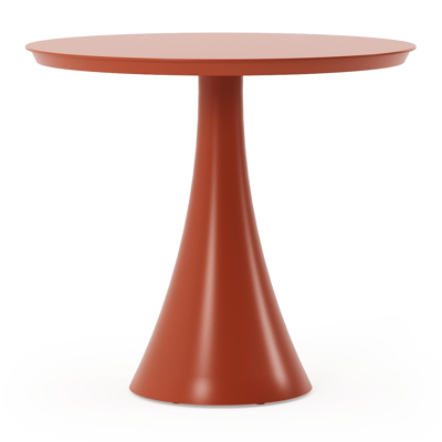 Fano tuintafel rond in roestbruin aluminium - Dia. 85 x H 75 cm