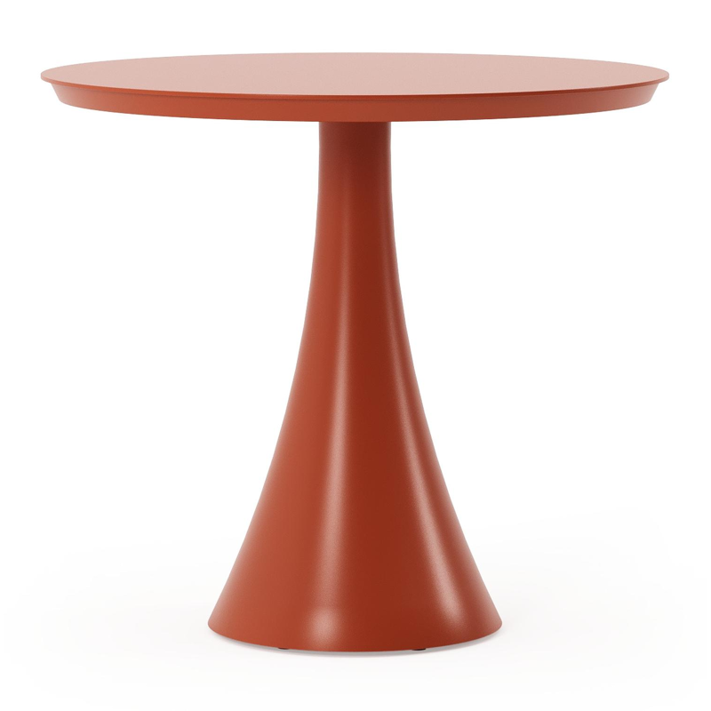 Fano tuintafel rond in roestbruin aluminium - Dia. 85 x H 75 cm