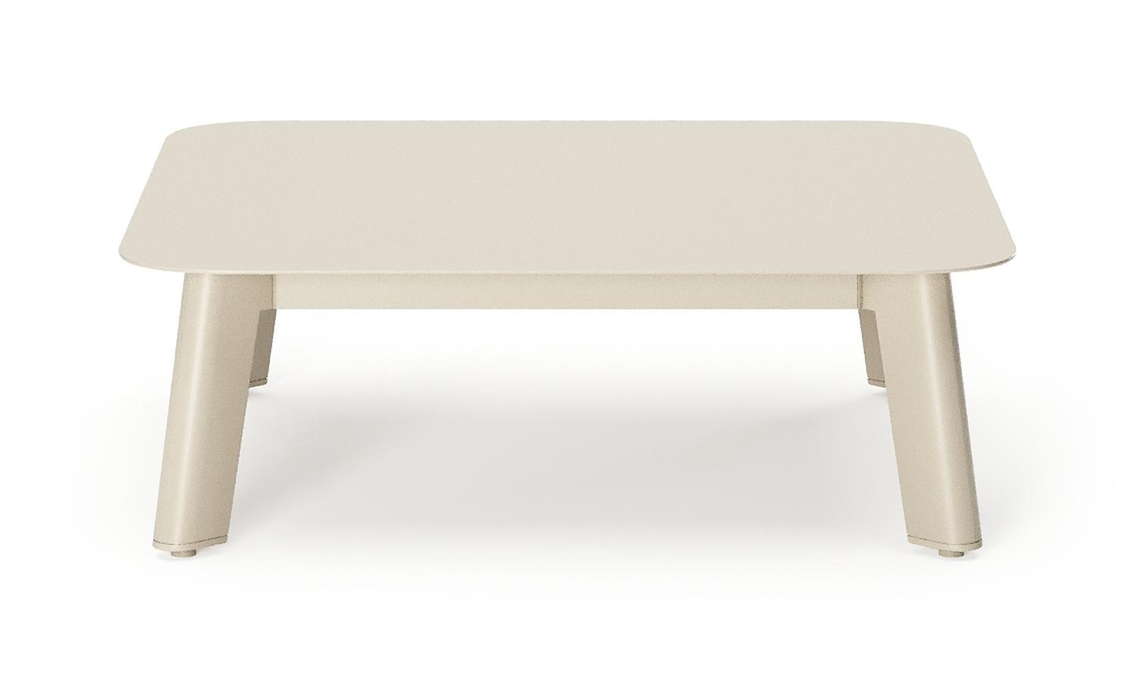 Mosa loungetafel in beige aluminium - Lg. 64 x Lrg. 64 x Haut. 21 cm