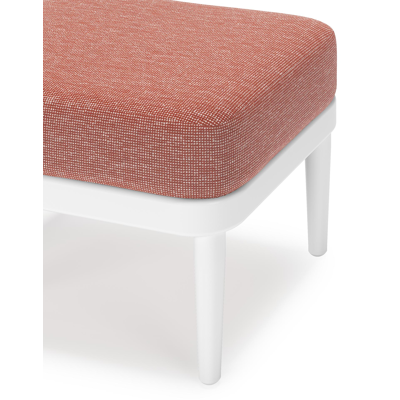 Pouf Orso en aluminium blanc et coussins en all weather sunbrella® luxe Slow Alezan