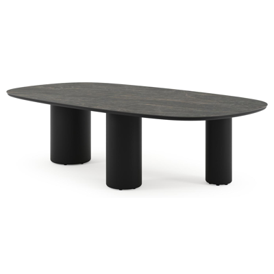 Amico tuintafel bombo xl in zwart aluminium en volkeramiek Black Obsession - L 270 x B 148 x H 73.5 cm