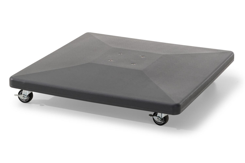 Calpe parasolvoet grijs beton van 70 kg met wielen