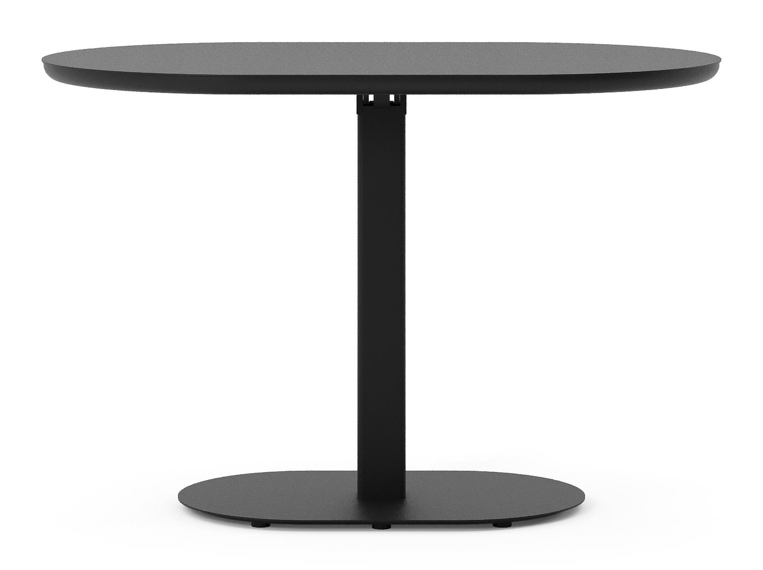 Teramo kantelbare tuintafel rechthoekig afgerond in zwart aluminium - L 110 x B 70 x H 74 cm