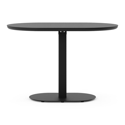 Teramo kantelbare tuintafel rechthoekig afgerond in zwart aluminium - L 110 x B 70 x H 74 cm
