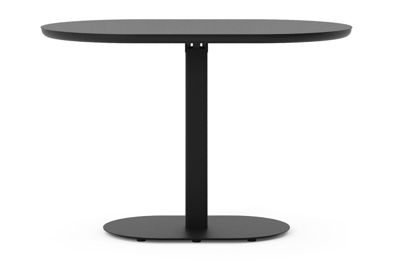 Teramo kantelbare tuintafel rechthoekig afgerond in zwart aluminium - L 110 x B 70 x H 74 cm