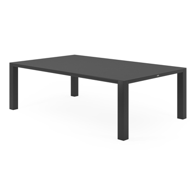 Nano tuintafel in zwart aluminium en volkeramiek nero black - L 240 x B 148 x H 75 cm