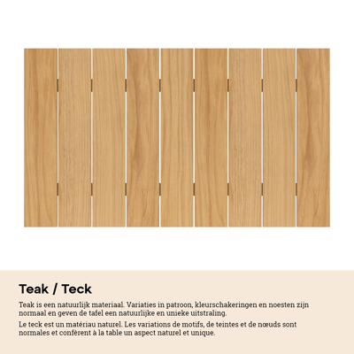 Table de bar Verato en aluminium noir et teck - Lg 120 x Larg. 70 x H 106 cm