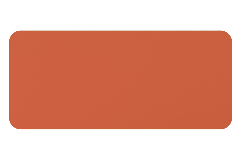 Table de jardin rectangulaire Orso arrondie en aluminium brun rouille - Lg. 200 x Lrg. 80 x Haut. 74,5 cm