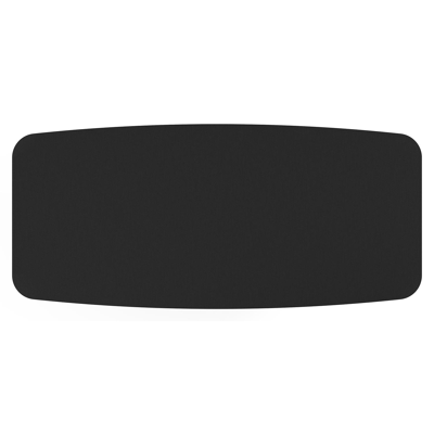 Lacrima tuintafel bootvorm in wit aluminium en volkeramiek Nero Black - L 255 x B 115 x H 73 cm