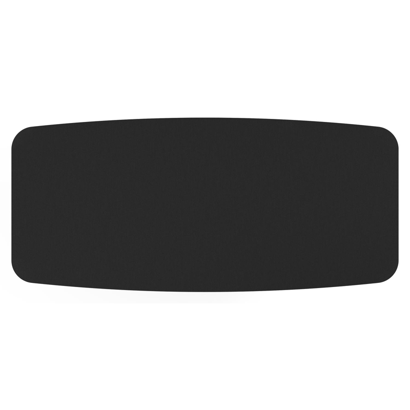 Lacrima tuintafel bootvorm in wit aluminium en volkeramiek Nero Black - L 255 x B 115 x H 73 cm