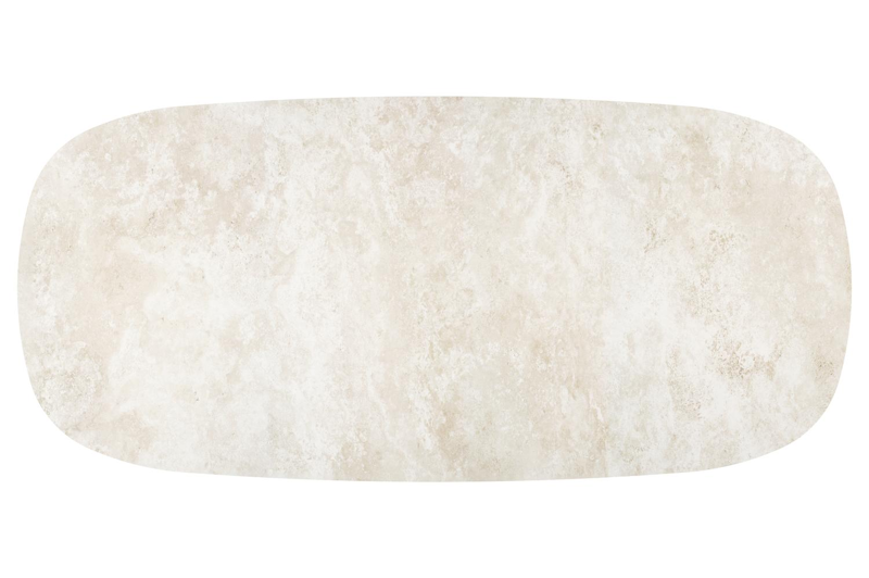 Amico tuintafel bombo xl in zwart aluminium en volkeramiek Rapolano - L 320 x B 148 x H 73.5 cm