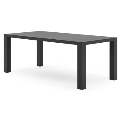 Nano tuintafel in zwart aluminium en volkeramiek basalt black - L 200 x B 100 x H 75 cm