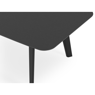 Cesano tuintafel in zwart aluminium en volkeramiek nero black - L 315 x B 115 x H 75 cm