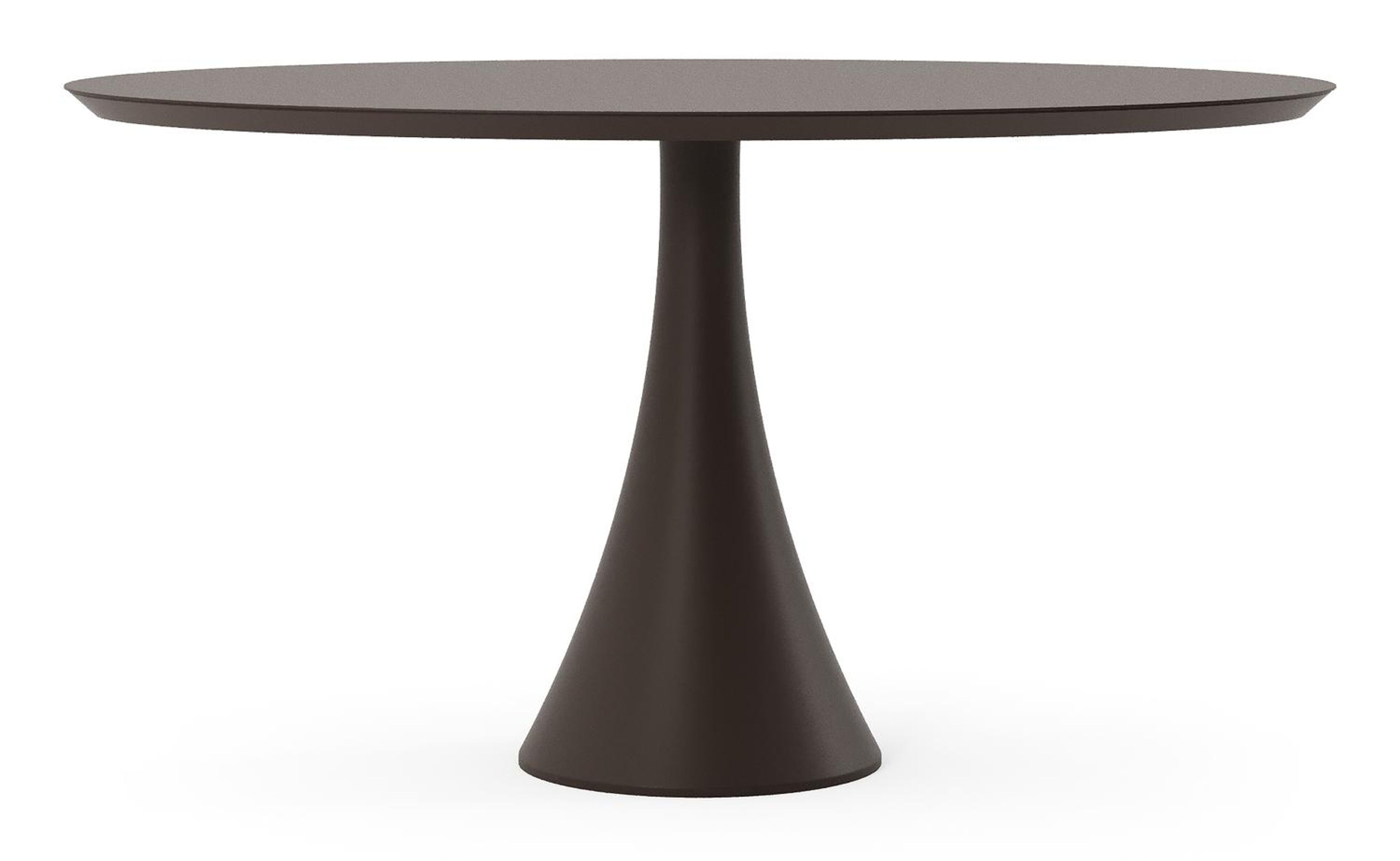 Fano tuintafel rond in donkerbruin aluminium - L 140 x B 80 x H 75 cm