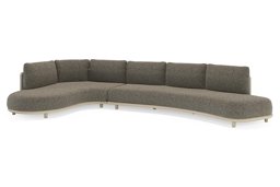 Chaise longue droite + 3 places organique